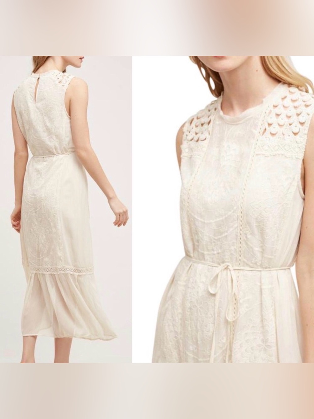 Anthropologie Tiny embroidered dress Size Medium
